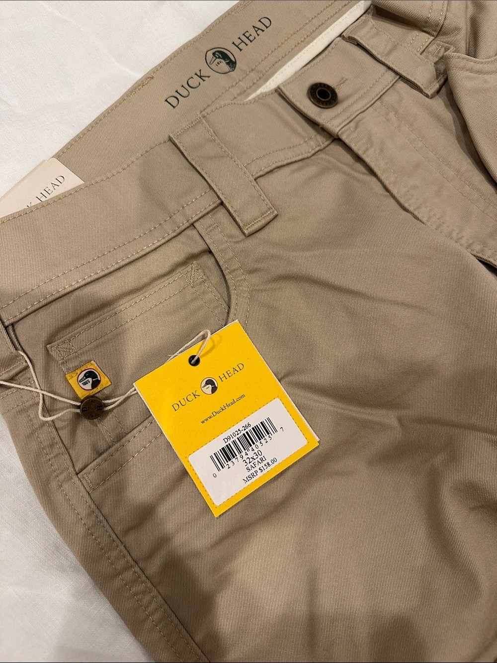 Duck Head Men’s Two-Tone Tan and Brown Cargo Work Pants - Picture 2 of 3